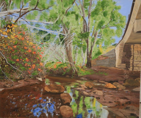 River under bridge